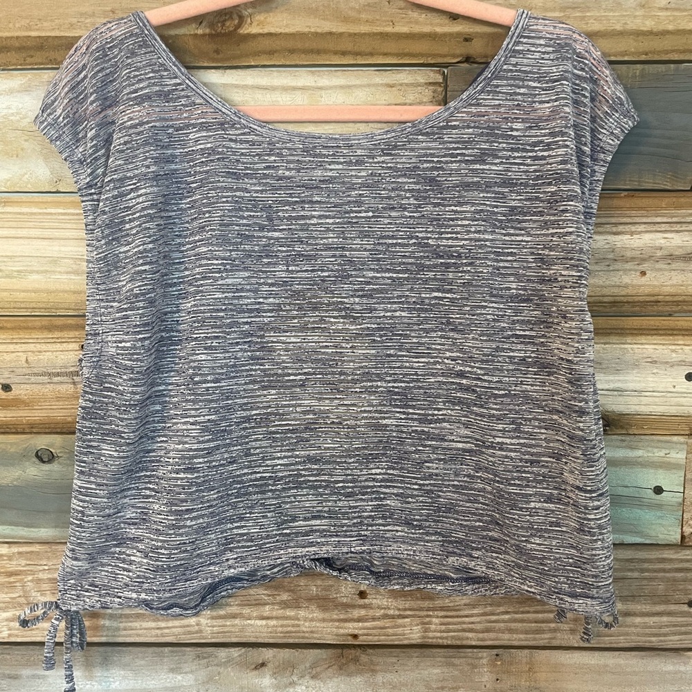 Fp Movement Circle Tee Heather Blue size Medium NWOT